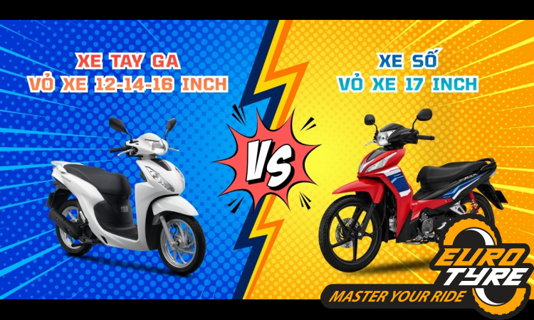 KHÔNG PHẢI NGẪU NHIÊN: VÌ SAO XE SỐ VÀ XE TAY GA DÙNG VỎ KHÁC KÍCH THƯỚC?